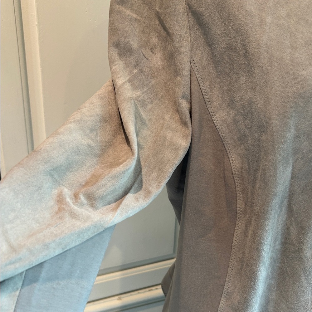 Lafayette 148 New York Olive Suede Leather Women's Jacket Size 16 - Picture 2 of 10